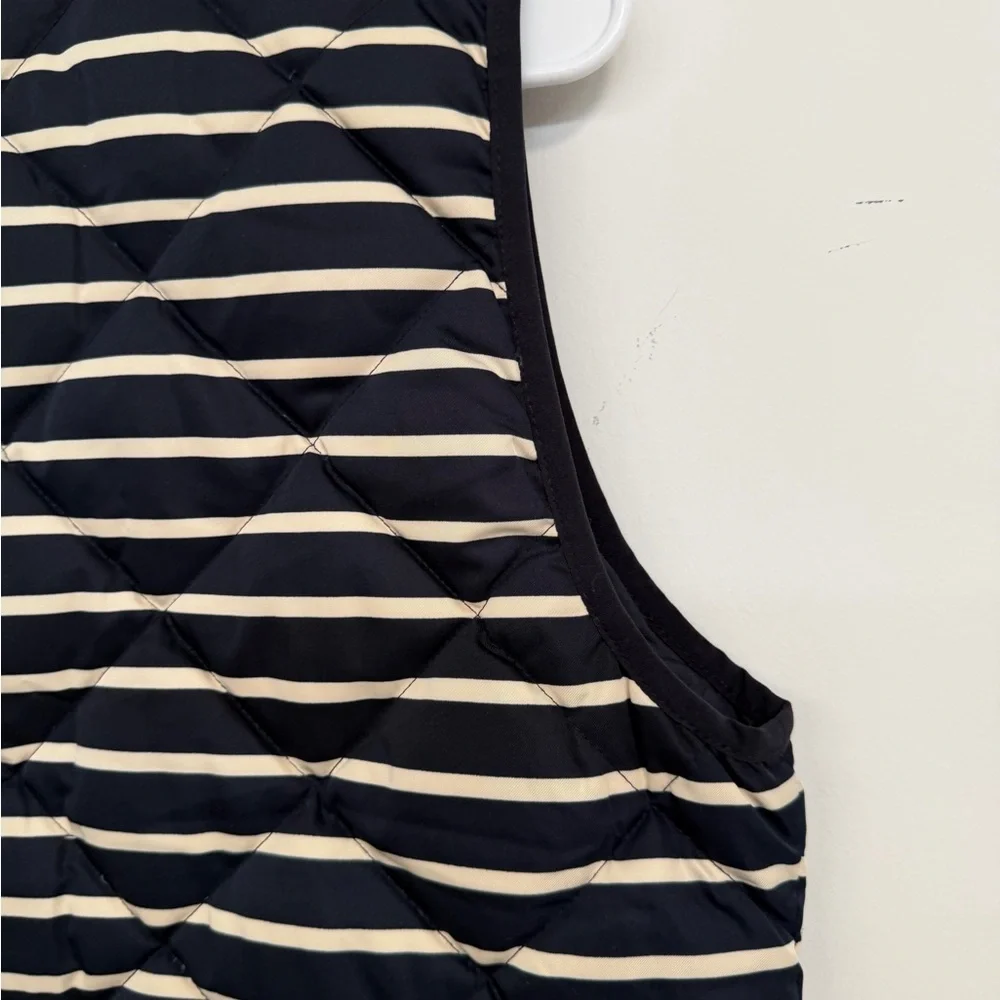 J. Crew Navy and White Striped Womens  Vest- medium